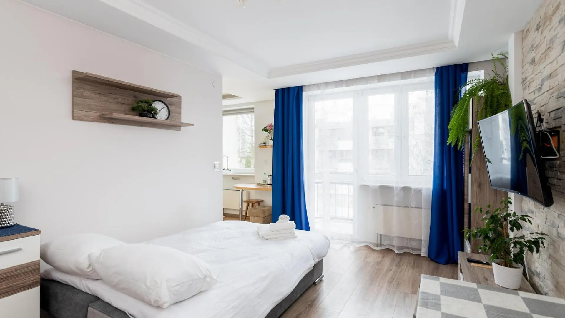 Apartment Park Bialopradnicki Blue Studio Krakow Poland